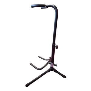 Black Metal Guitar Stand – Adjustable Floor Stand for Acoustic / Electric / Bass